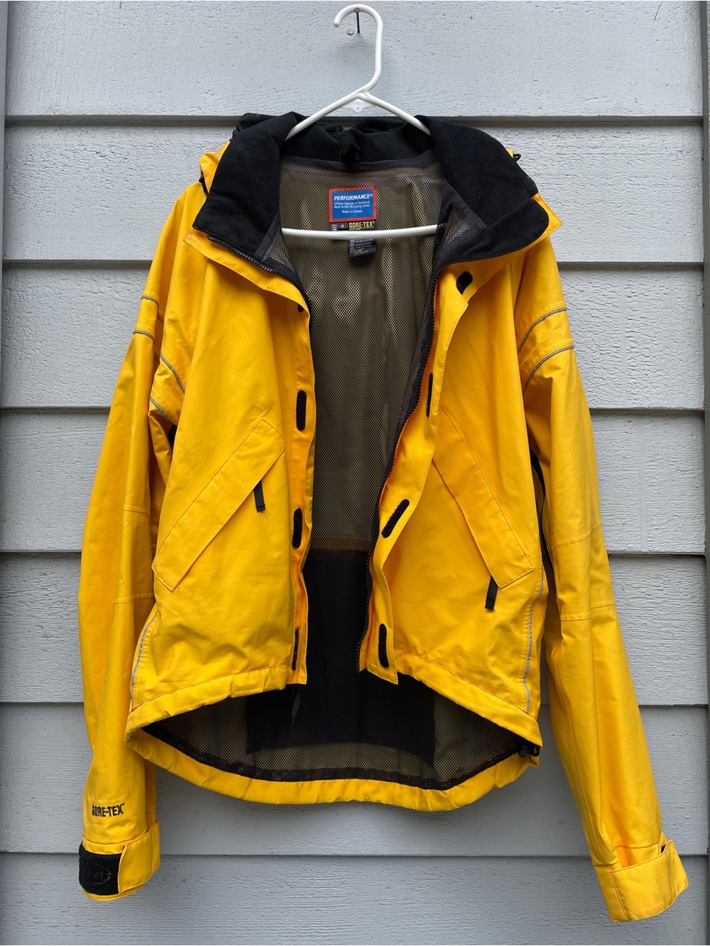Performance Gore-Tex Cycling Jacket with Hood, Men’s Size Small, Yellow - Picture 2 of 6